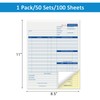 suituts 50 Sets Job Invoice Forms, 2 Part Carbonless, 8.5X11