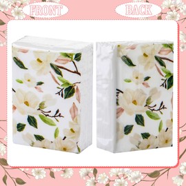 100 Pack Pocket Packs Facial Tissues 3 Ply Travel Small Pocket Individual Floral Wedding Tissues Packs for Guests Bridal Shower Favors Household Essentials