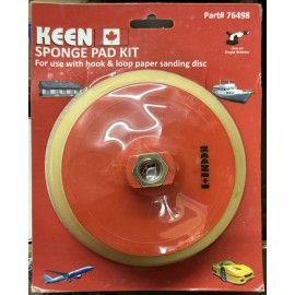 Keen Abrasives 6" x 5/16" Sponge Pad Kit Hook & Loop Keen Abrasives #76498 - Lot of 1