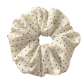 Elegant Elastic Hair Scrunchie Dot French Design Ponytail Holder Women Fashion Hairpiece Sports Daily Use