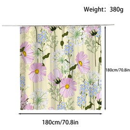 FAIRYGATE Vintage Art Deco 180 x 180 cm Fdyjb9811 Bathroom Shower Curtain with 12 Hooks Water Protection Anti-Mould Polyester Machine Washable