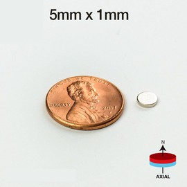 Boom Boom Universal 5x1mm Fastener Craft Decor Miniature Holder Small Mini Round Disc Magnets (100 Pack)