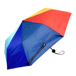 Lemasi Rainbow Pocket Umbrella - Compact Hand Opener Umbrella with Hand Strap - Sturdy, Over-Impact Resistant, Lightweight & Colourful - 90 cm Diameter, 23 cm Length, 270 g