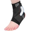 Adjustable Ankle Brace with Compression Straps, Non-Slip Silicone, Gel Pads