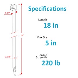 Large Zip Ties 18 inch, 50 Pack, Long Zip Ties Heavy Duty with 220 lb Tensile Strength, Big Cable Ties, Black, ANOSON