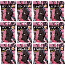 Bubs Skull Raspberry Foam Liquorice 12 Pack of 90 g