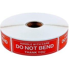 FoxYaye 50 Do Not Bend 1x3" Stickers Packaging Box Safety Mailing Labels, Small Business Supplies