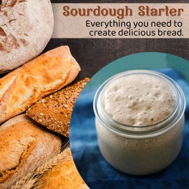 Living Dough - 150 Year Old Egyptian Whole Wheat Sourdough Starter Culture - Active & Live Organic Sourdough Starter for Baking - For Artisanal Bread, Pizza Dough, Waffles & More