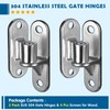 Gate Hinges Heavy Duty Gate Hinge, HAGWARE SUS304 2 Packs