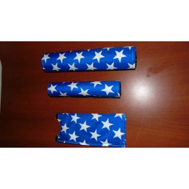 BIKINGTHINGS CLASSIC BIKES BMX PAD SET STEM HANDLEBAR TOP TUBE BIKE PADS TRICK STAR BMX BLUE