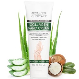 Advanced Clinicals Colágeno Crema Corporal Y Manos Cuidado De La Piel Loción Hidratante Para Piel Seca Y Agrietada. Loción Calmante E Hidratante De Co