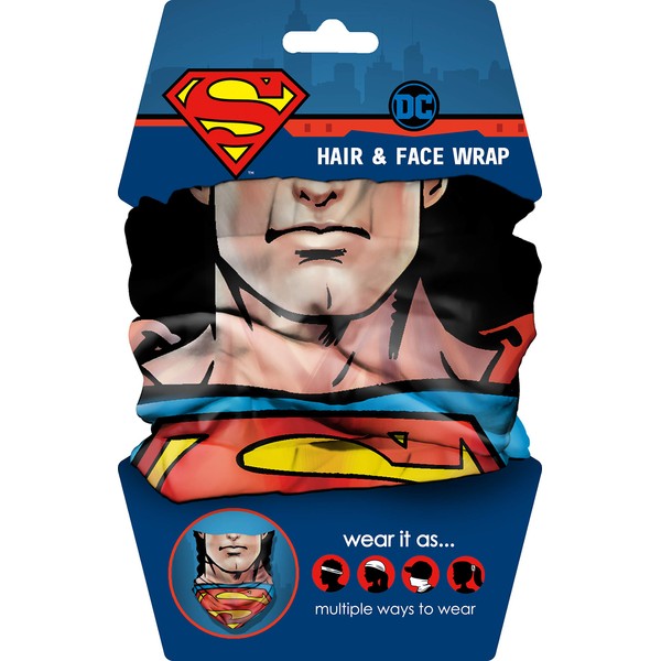 Spoontiques Pañuelo multifuncional para el cabello y la cara, diadema, bufanda, polaina, pasamontañas, Superman