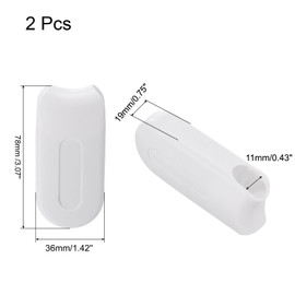 uxcell Blind Cord Weight, 2Pcs 78mm Curtain Window Shutter Beaded Chain Handle Roman Vertical Roller Shade for Window Parts White