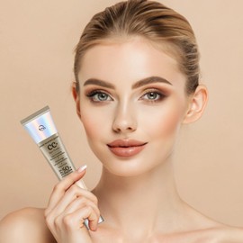 Erinde Crema CC Correctora de Color, Base de Cobertura Total, Crema Correctora de Color con SPF 50, Tono de Piel Uniforme, Crema Hidratante #02 Natural