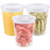 Cabaubl 24 Set Deli Containers with Lids,32 oz Plastic Food