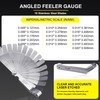 2 Pcs Stainless Feeler Gauges, 32 Pieces Universal Blade Feeler