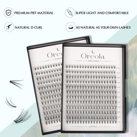 Oreola 20D Cluster Eyelashes, Individual 0.07D, 8-15 mm, Mixed Length, DIY Individual False Eyelash Extensions, 20D Fake Lashes, Clusters, Individual Eyelashes, Natural and Thin, Reusable Eyelash