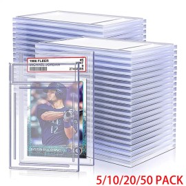 Unbranded Empty Graded Card Holder PSA Style Slab Trading Sports Cards Protector Case Hard - Pack of 5