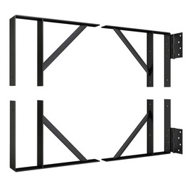 BarnSmith Heavy Duty Anti-Sag Gate Hardware Kit - Steel Brackets with Welded Hinges for Wooden Fence, Driveway, Corral Gates - Fence Gate Kit, Gate Hinges (Door Not Included)