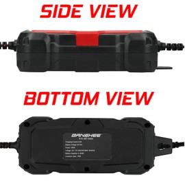 6V 12V 6A Smart Charger, Trickle, Maintainer, Desulfator for Car Truck Motorcycle Lawn Mower Marine- Standard & Absorbed Glass Mat Lead Acid (Wet, STD, AGM) & LiFePO4 Batteries- LCD Display