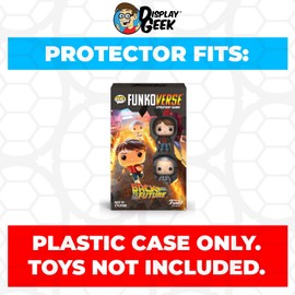 Display Geek, 1 x Plastic Pop Protector Only Compatible with Funkoverse Back to The Future 100 Funko 2 Pack Box - Nothing Else fits