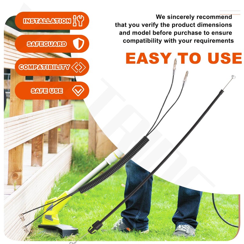 VoltRidge 307318001 Throttle Cable Compatible with Ryobi String Trimmer RY253SS,