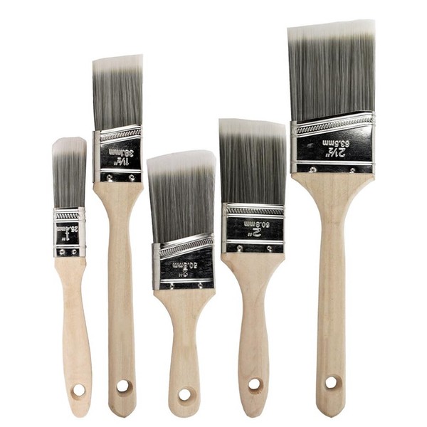 Flat Brush Set, 5 Pieces Painter's Brush, Glaze Brush, Flat Brush Set, Paint Brush for Varnish Brush, Chalk Paint Set, Painter Brush Set, Paint Brush, Wall Paint Brush