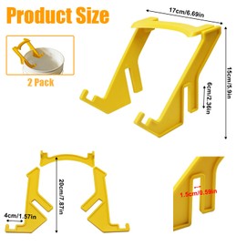 WTETMYL 2 Pcs Bee Honey Bucket Rack, Removable Plastic Honey Bucket Stand, Honey Uncapping Tank Holder Pouring Rack Extractor Equipment, Portable Beekeeping Beekeepers Tool (Yellow)