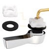 Hibbent Universal Metal Side Mount Toilet Handle Replacement Kit, Brass