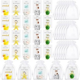 Animal Pun Motivational Gift, Note Cards with Resin Figures, Organza Bags, Appreciation Gifts for Teachers, Employee Coworkers Stuff Team (GXK-WG25)