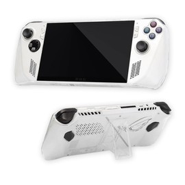 Oniartasy Protective Case for ROG Ally, Crystal Cover, PC Shell with Kickstand, Heat Dissipation, Anti-Slip/Scratch/Fingerprint, Ergonomic Grip, Lightweight Durable (Clear)