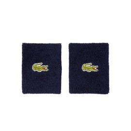 Lacoste Unisex-Adult Sport Stretch Jersey Wristbands, Navy Blue, One Size
