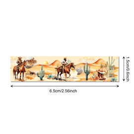 JOINFANXIN 12 Rolls Western Cowboy Washi Tape, Cowboy Themed Vintage Decorative Tape, Great for Journals, Planners, Scrapbooking, Packaging, Crafts DIY