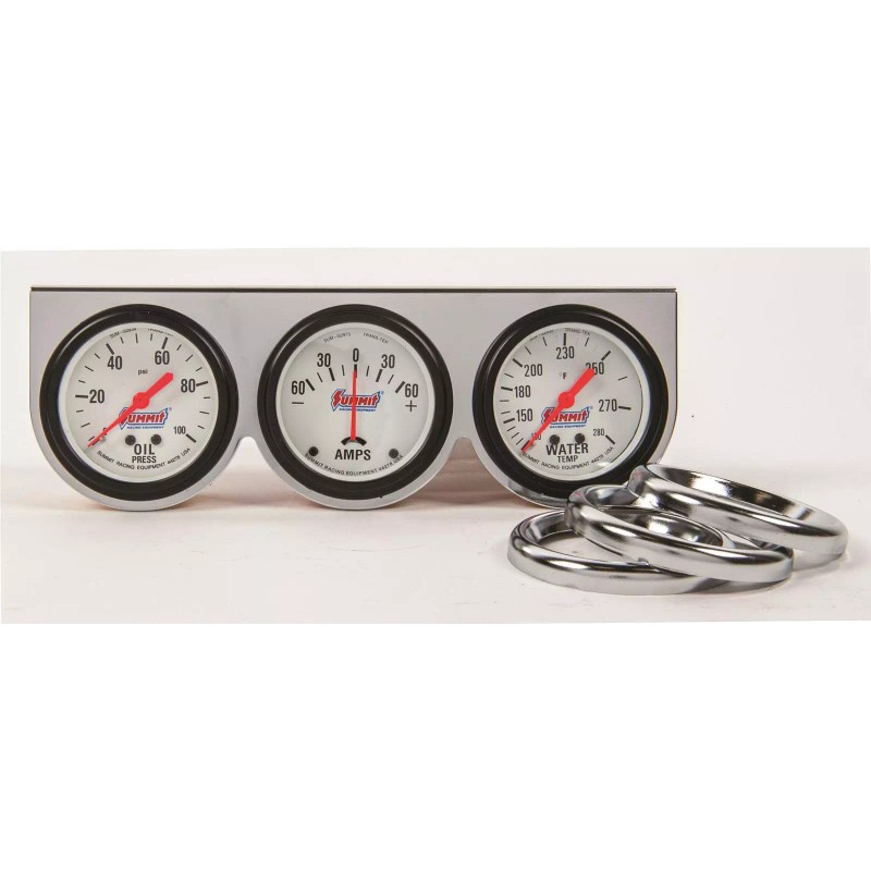 Summit Racing Gauge Kit Analog Console 2 5/8" Water Temperature