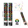 ZOYDP 5 PCS Confetti Cannons, Confetti Cannons Biodegradable 30cm, Multi