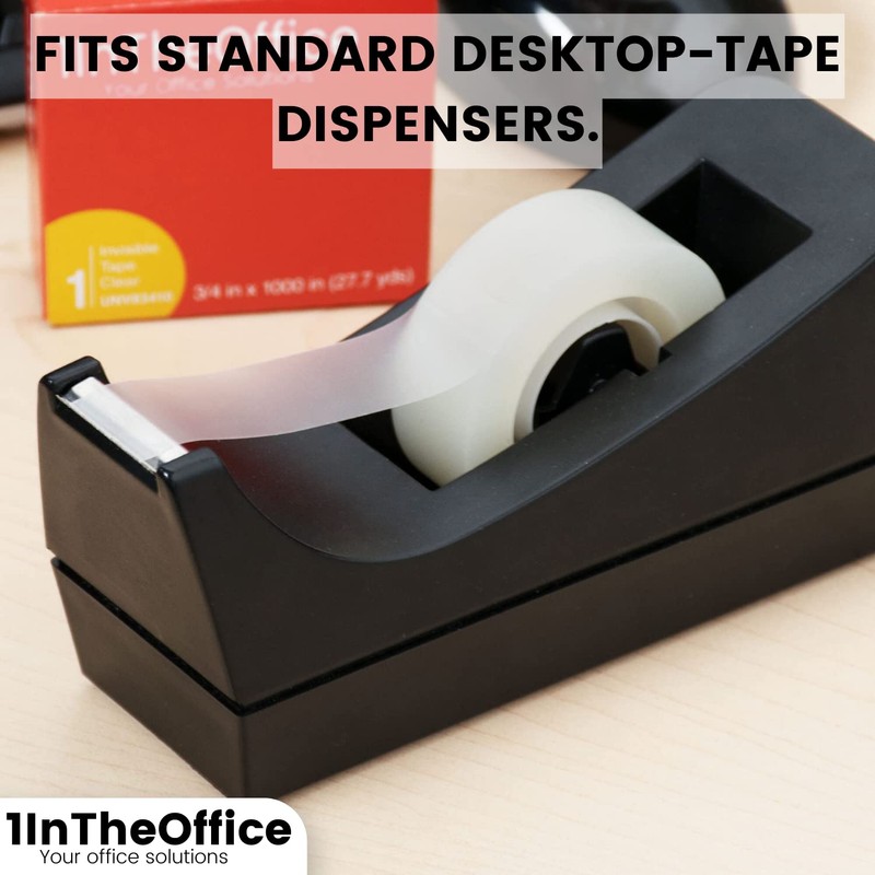 1InTheOffice Clear Tape, Invisible Tape Rolls, Packing, Wrapping Heavy Duty
