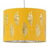 firstchoicelighting Ochre Yellow Pendant Shade, Easy Fit Ceiling Lightshade, Fern