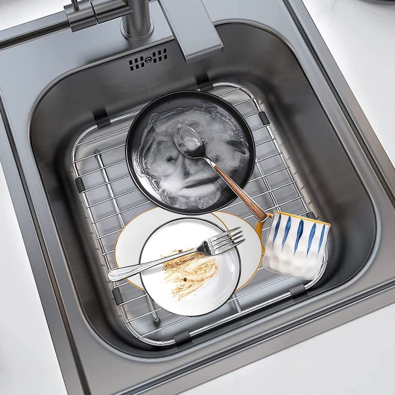 Orgneas Sink Protectors for Kitchen Sink, Universal Double Bowl Sink