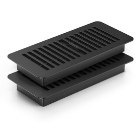 Floor Vent Covers, Plastic Floor Register 4x10, for Home Floor Sidewall Office or Ceiling Vent, Vent Covers for Home Floor 2 Pcs, Black