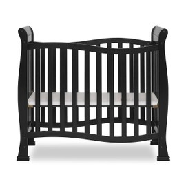 Dream On Me Violet Mini Crib in Black, Greenguard Gold Certified 42x25x36 Inch (Pack of 1)