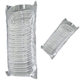 KAV 12pcs Clear Plastic Hooks - Large Size Fits Rods Up to 33mm - Quick and Easy Shower Curtain Setup - Durable, Wipe-Clean White Design - Bathroom Shower Curtain Rings for Most Curtain Designs