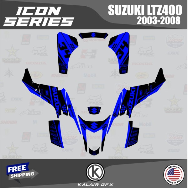 KALAIR GFX Graphics Kit for SUZUKI LTZ400 (2003-2008) 16 MIL