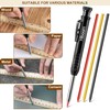 Hiboom 2 Pack Solid Carpenter Pencils with Pencil Cap and