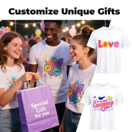 Joyclub 5 Pack White T Shirts Polyester Bulk Sublimation Blanks Wholesale Unisex Crew Neck Short Sleeve for Heat Transfer Printing Graffiti Adults Women Men Multiple Sizes