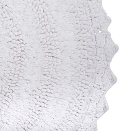 DII Crochet Collection Wende-Badematte, klein, oval, 43 x 61 cm, Weiß