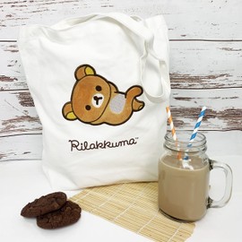 Blueprint Collections Rilakkuma Tote Bag | Reusable Shopping Bag | School Book Bag | Cotton Tote Bag | Rilakkuma Stationery & Gifts