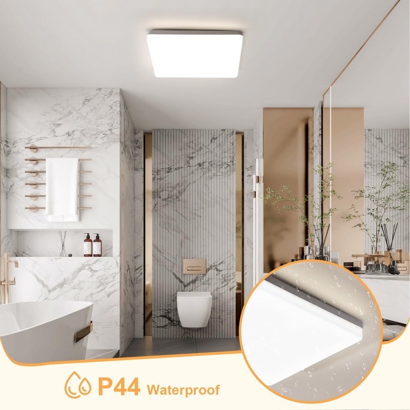 Comely LED Ceiling Light Flat 48 W, IP44 Waterproof Bathroom