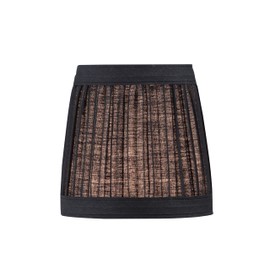 Aspen Creative 51506-9, Hardback Empire Transitional Clip-On Chandelier Lamp Shade, Mushroom Pleated Black Faux Silk Fabric, 3" Top x 4" Bottom x 4" Slant Height, Set of 9