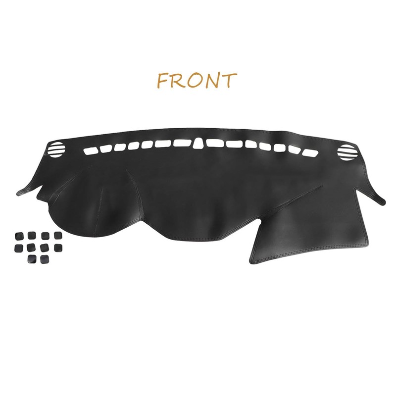 SecosAutoparts Black line Leather Dashboard Dash Cover Pretector Mat Compatible