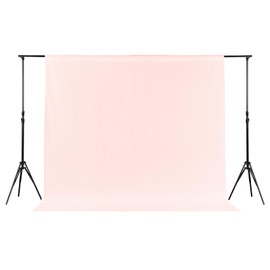 Joccun 6X9FT Blush Pink Backdrop Background for Photography,Polyester Backdrop Curtain Background Screen for Photography,Photoshoot,Video Recording,Studio(6X9ft,Blush Pink)